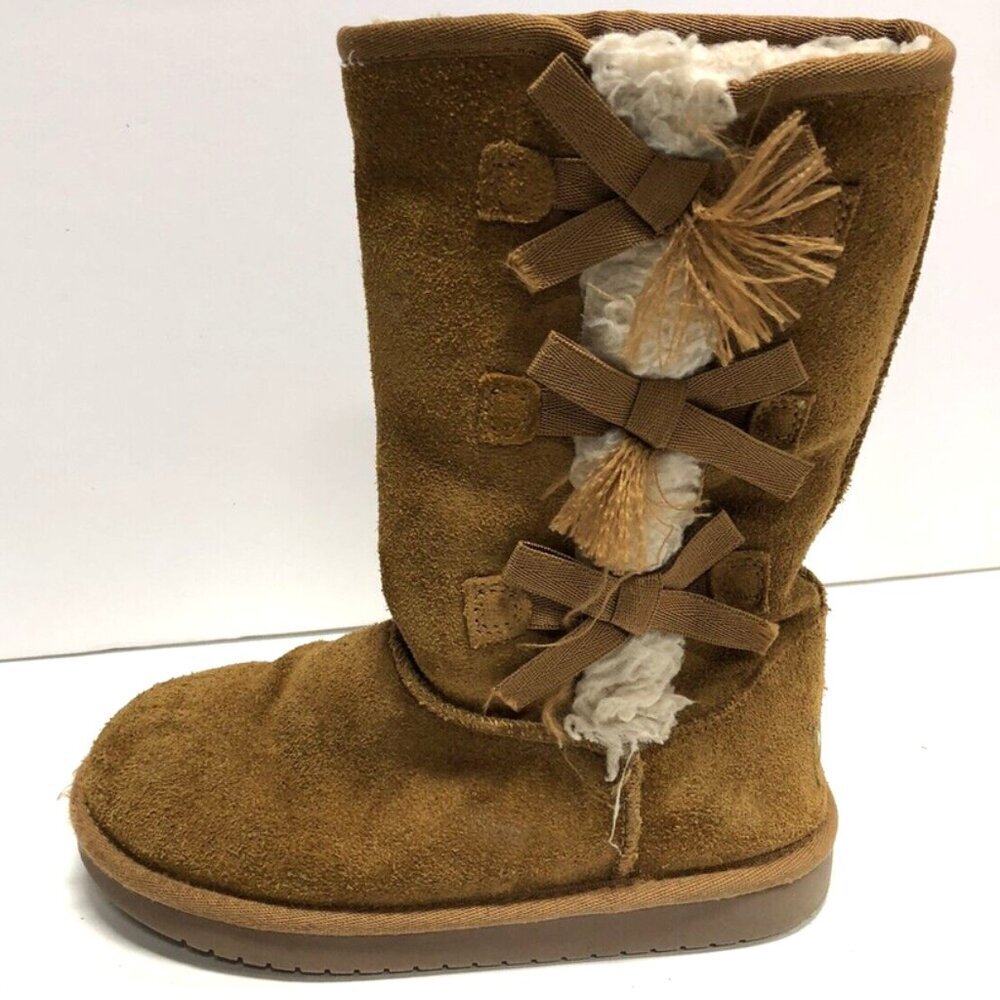 Koolaburra Victoria Tall Winter Boot Brown Girls US1 M Little Kid